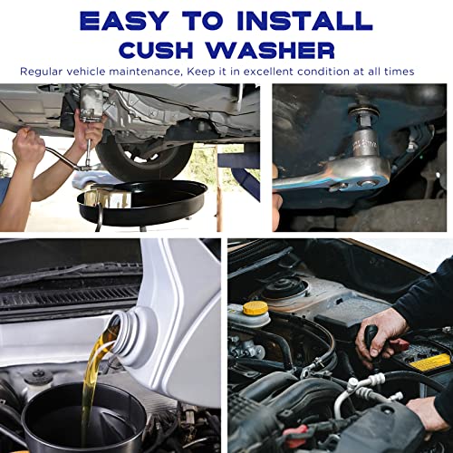 Image of 20Pcs M8 Oil Drain Plug Gasket, Aluminum Oil Drain Plug Washer Crush Washer, Oil Plug Crush Washer for Oil Change, Sealing Ring by KeeRoarin