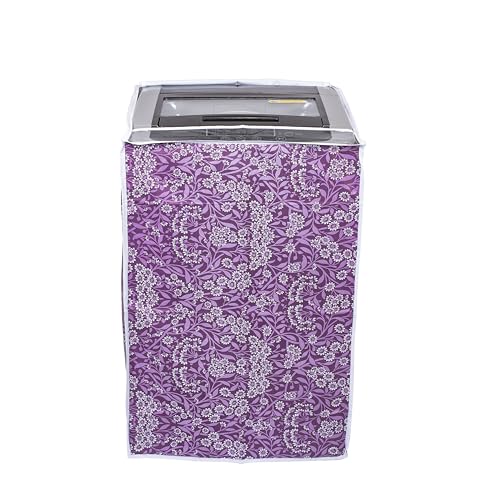 Image of Washing Machine Cover Suitable for Top Load Bosch 9.5 Kg & 10 Kg (60cmsX60cmsX90cms, Purple Flower)