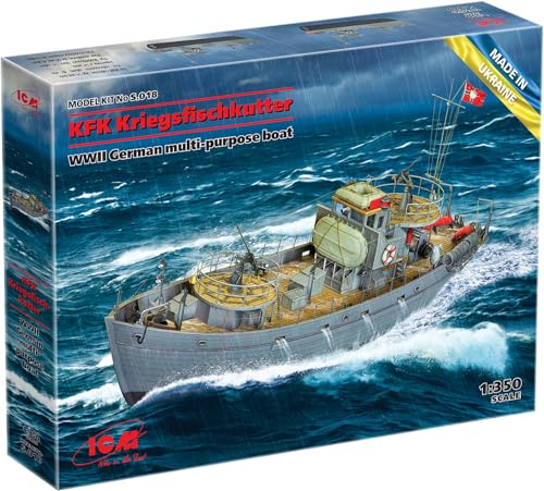 ICM S018 ICM 1/350 WWII German Navy Combat Fishing Boat Plastic Model