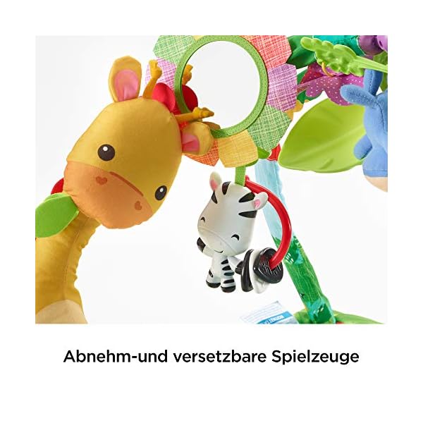 Fisher-Price Jumperoo Baby-Spielcenter mit Lichtern, Geräuschen und Musik, interaktiver Wippsitz für Babys, Hüpf-Leopard… – Bild 6