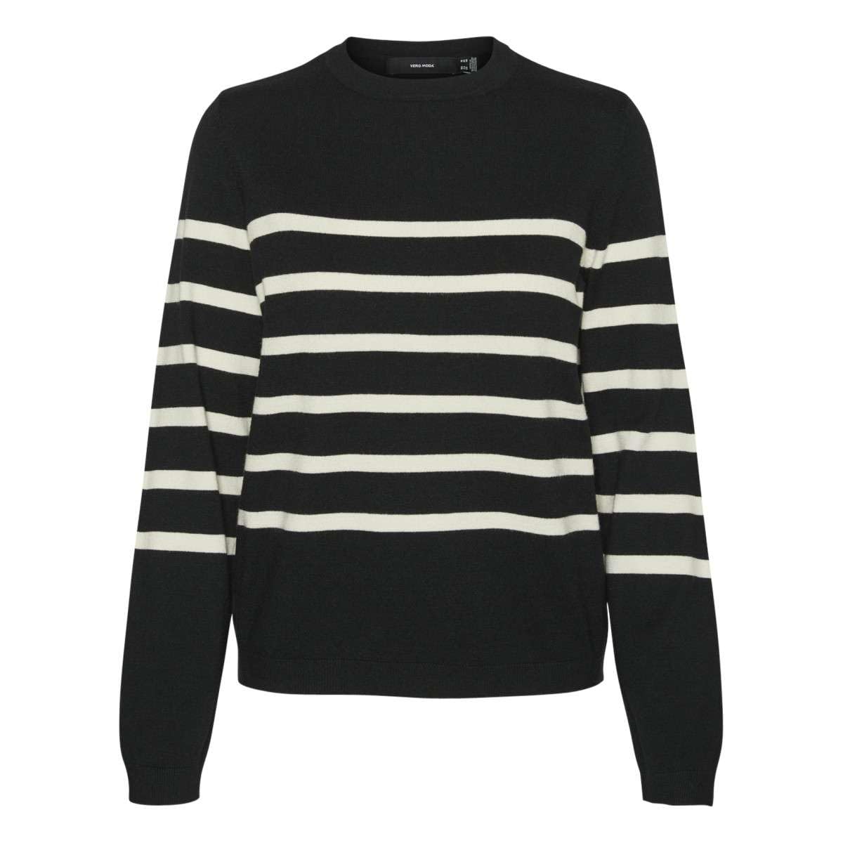 VERO MODA Rundhalspullover VMSABA PLAIN LS O-NECK PULLOVER GA NOOS