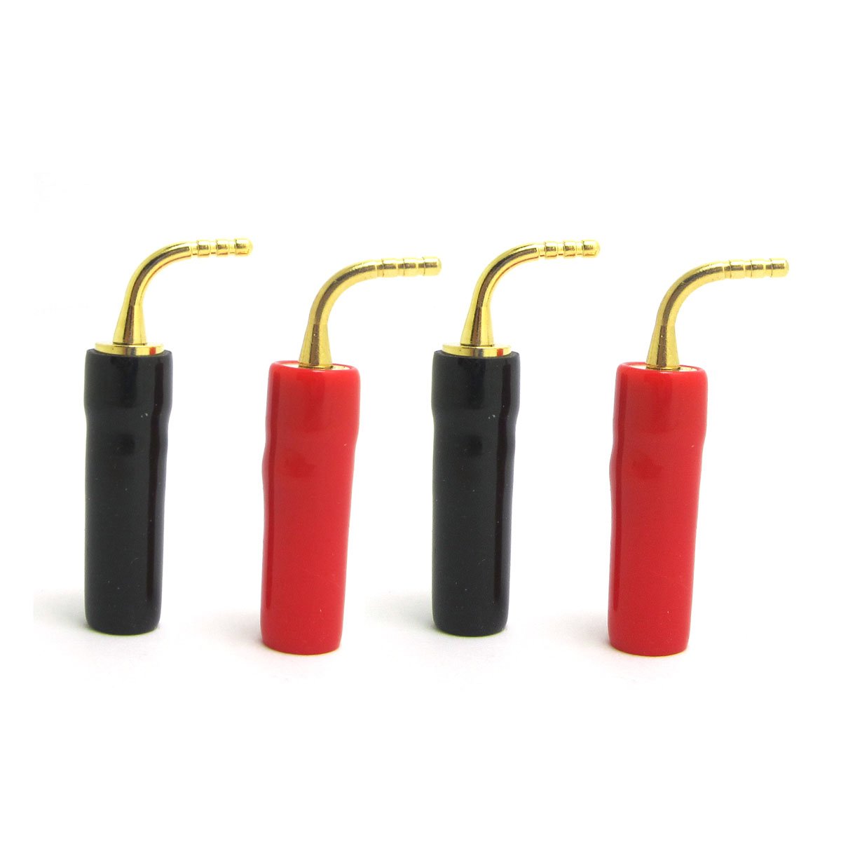 DollaTek 2-para 2 mm wtyk bananowy typ śruby głośnik audio złącze kabla miedziane pozłacane