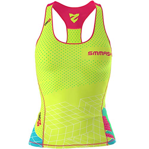 SMMASH Sport Top Damen Tanktop Trainingstop Atmungsaktiv Schnelltrockend Fitness Yoga Gym