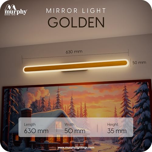 Image of Murphy LumaLine TrioGlow 15W Premium LED Mirror Wall Bathroom Light - with 3-in-1 Colour Cool White /Warm White /Natural White Linear Bar (Pack of 1)