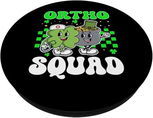 Miniatura 2 de Vintage Lucky Ortho Squad Nurse St Patrick's Day Team PopSockets Swappable PopGrip