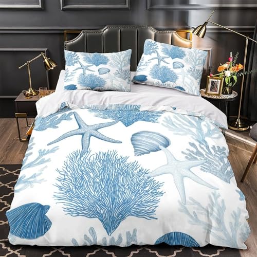Parure de lit vagues océaniques en microfibre premium double - 2