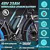 QIKAITU 2000W Electric Bike for Adults, UL Certified 48V 23AH Removable Battery, 26" Fat Tire All-Terrain E-Bike, 32MPH Dual Hydraulic Brakes, Aluminum Frame with Front/Rear Lights (Yellow) #4