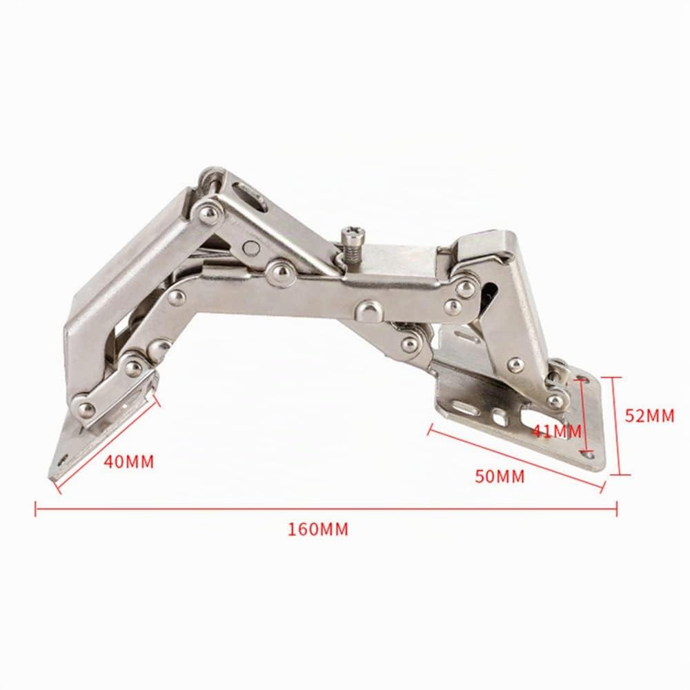 170 degrés charnière dissimulée hydraulique réglable charnière de montage Soft close en acier inoxydable amortisseur armoire, 2 paires (couverture complète)