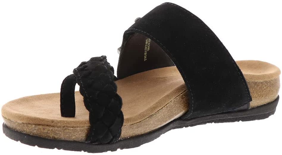 Earth Origins Women’s Onida Sandal I Slip-On Leather Sandals with Arch Support for Everyday