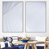 2 Piece Framed Canvas Wall Art Linear Patterns Canvas Prints Home Artwork Decoration for Living Room,Bedroom - 16