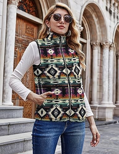 LOMON Womens Fuzzy Sherpa Fleece Jacket Lightweight Vest Cozy Sleeveless Cardigan Zipper Waistcoat Outerwear with Pocket4