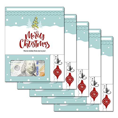 Pochette porte-billets de Noël avec fenêtre pour offrir de l'argent et des cartes cadeaux