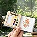 Facdiary Mini Travel Watercolor Set Pocket Artist Watercolor Travel Set Grid Palette Box Sketch Book Brush Pens With Binder Clips For Painters Artists Students (bamboo, 15 Grids)