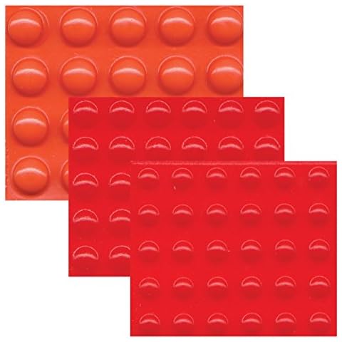 Bump Dots-Mixed-Sm Med Lg-Round Orange-Red-80-pk Cover