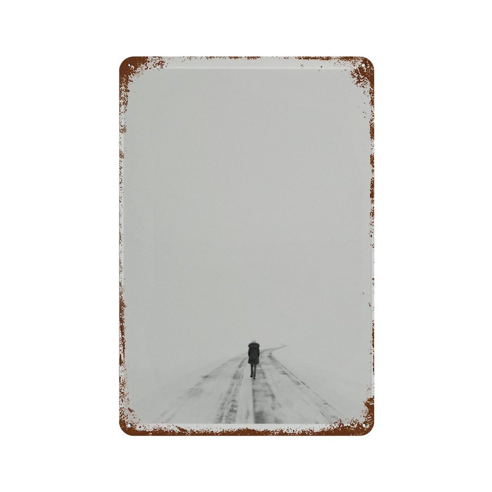 xiaoxiaoshen Neutral Winter Landscape ， Minimalist Home Wall Decor Art Metal Tin Poster Modern Home Decor Art Home Bar Shop Decorations Vintage Sign 30x20cm