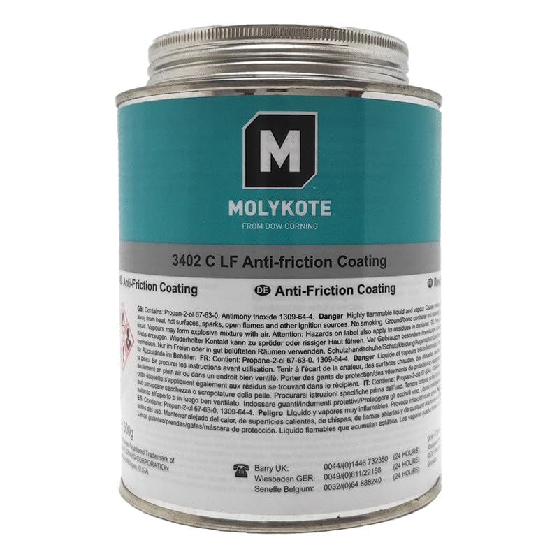 Lubrifiant sec Molykote 3402-C LF 500g protection corrosion roulements axes