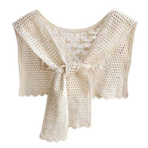Shawl,Korean Shawl Cotton Shoulder Wrap Crochet Shawl Shrug Scarf Triangular Shawl Wraps Floral Knit Echarpe Scarves