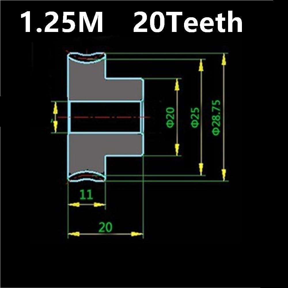 Módulo de 1,25 dientes con diámetro interior de 6/8/10 mm, diámetro interior de la varilla del tornillo sin fin de 8/10 mm y juego de engranajes de 20, 30 y 40 dientes.(10MM*8MM*30)