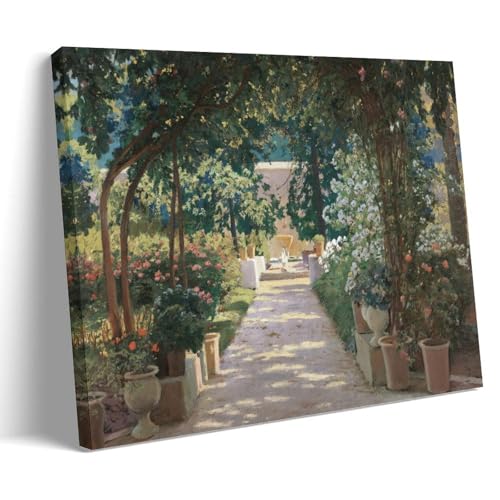 Wall Art Featuring Terrace In Játiva, Valencia Impressionist Masterpiece by