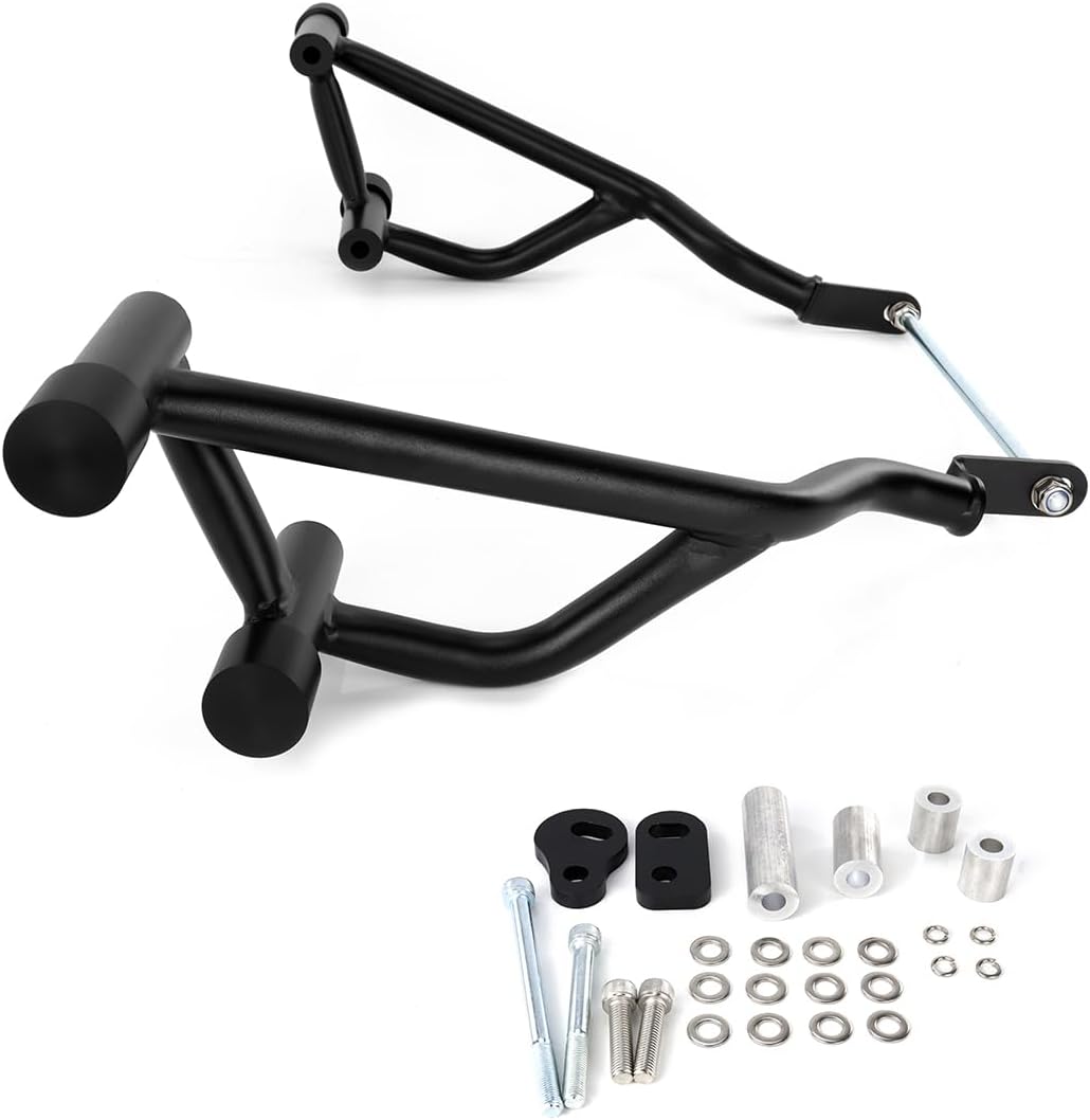 Engine Guard Crash Bars Fit for Ninja 500 Z500 2024-2025, Ninja 400 2018-2025, Z400 2019-2024, Motorcycle Stunt Bar Crash Cage Highway Bar Anti-Fall Bumper Protector with Frame Sliders