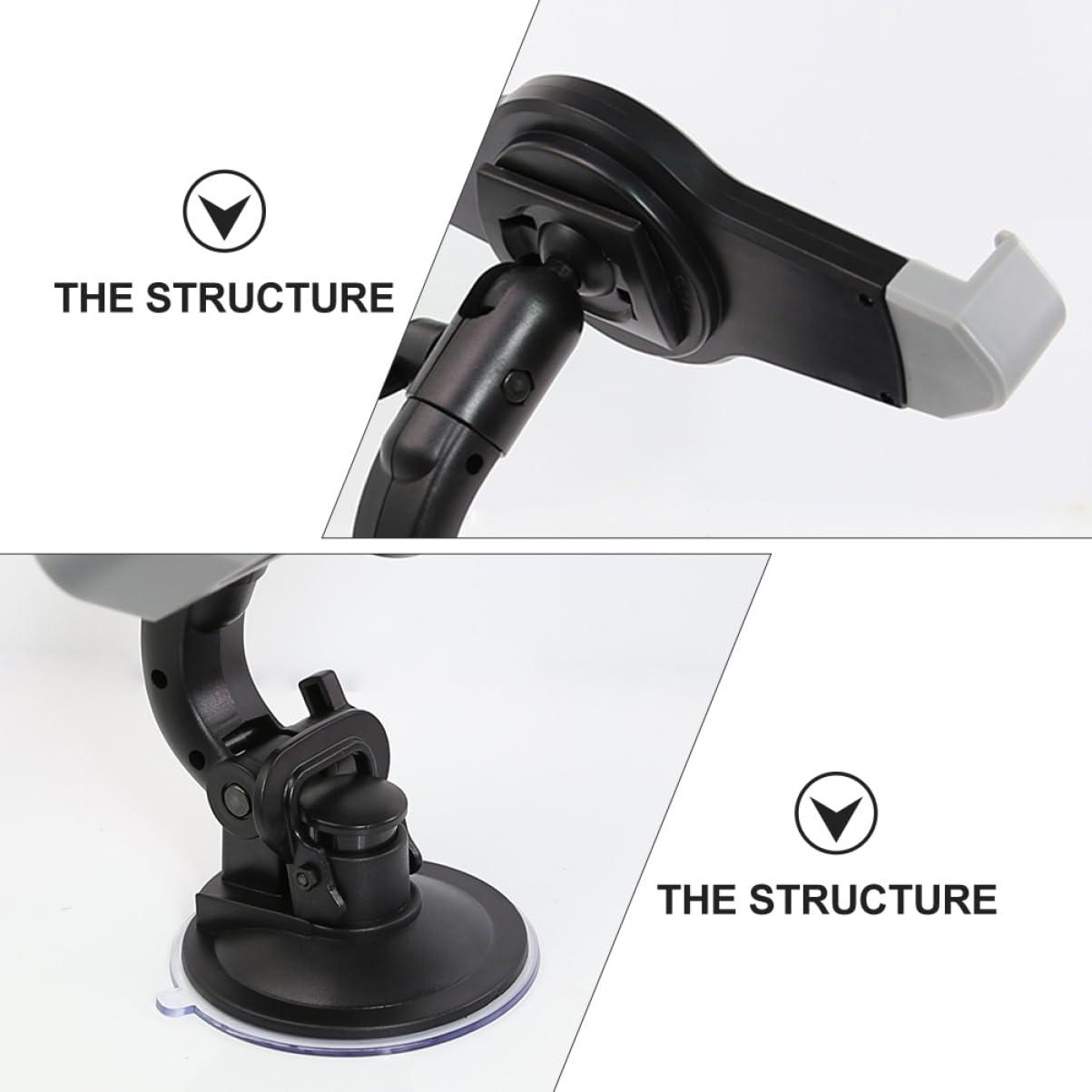 1Pezzi Tablet Holder With Suction Cup For Car Mounting Compatible With Tablets Durable Material Easy Installation For Navigation Use