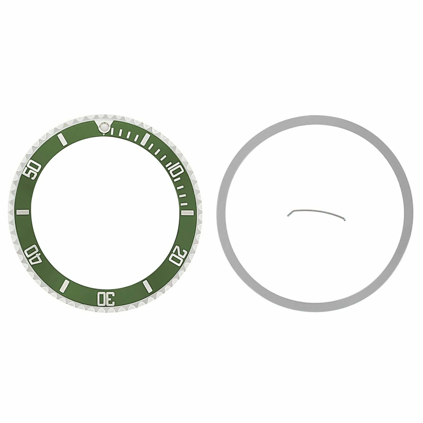 Ewatchparts BEZEL,INSERT COMPATIBLE WITH ROLEX SUBMARINER WATCH 16610LV, 16610 50TH ANNIVERSARY GREEN