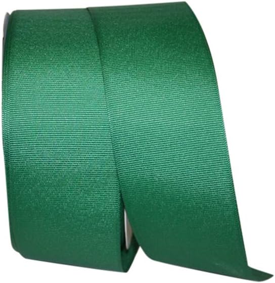 Reliant Ribbon Grosgrain Texture Ribbon, 2-1/4 Inch X 50 Yards, Forest Green