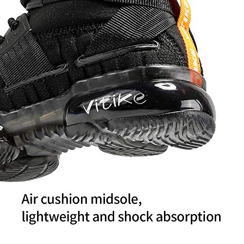 Image of VITUOFLY Kids Basketball Shoes Boys Sneakers Girls Mid-top Sports Shoes | Ankle protection, Non-slip TPR outsole, Cushioned shock-absorbing EVA midsole, Indoor outdoor sports for little & big kids