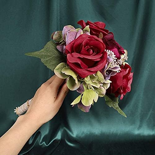 N&T NIETING Silk Artificial Flowers, 20Pcs Silk Flowers Real Touch Fake Rose for DIY Wedding Bouquet Baby Shower Party Floral Arrangements and Home Decor