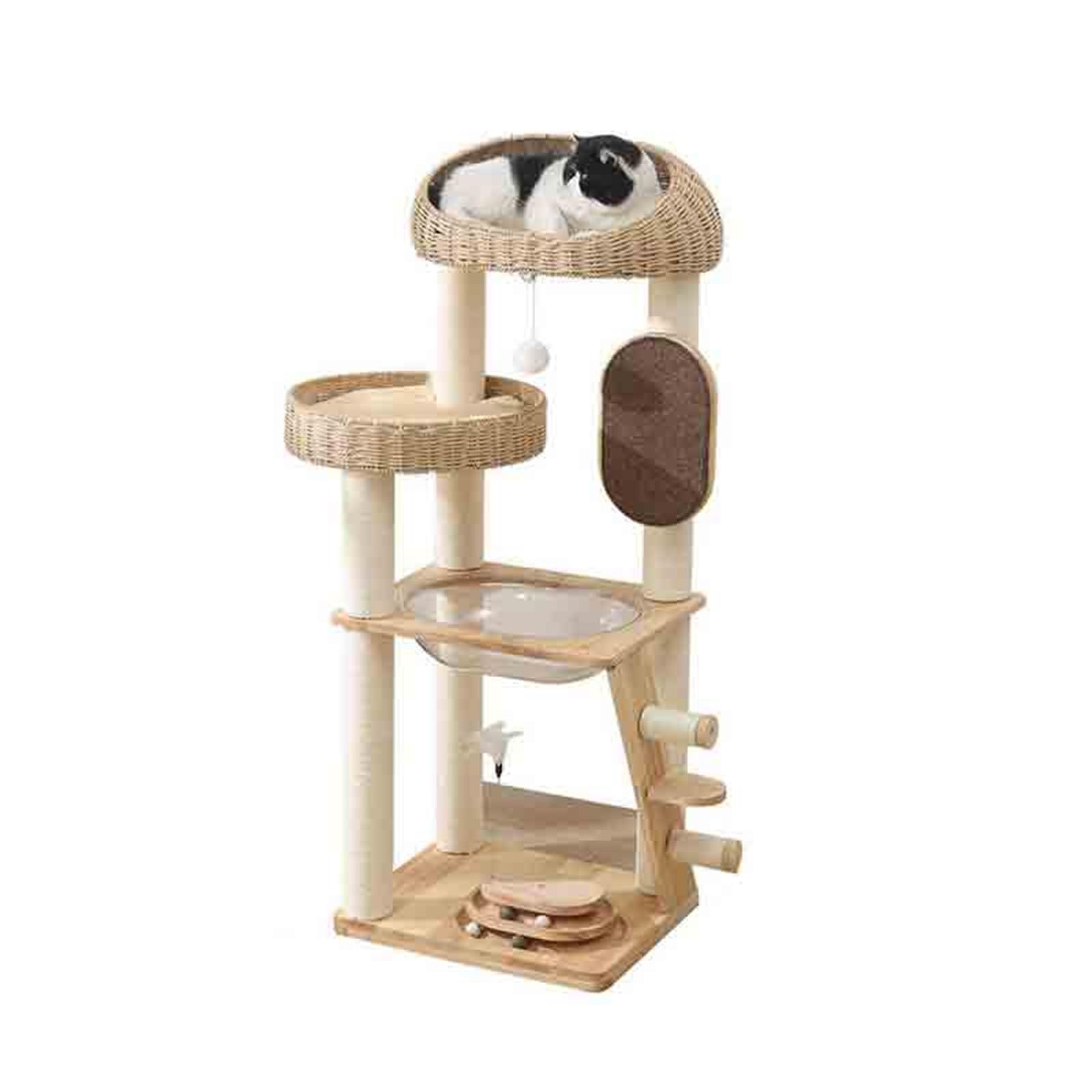 Torre per gatti Tiragraffi con tiragraffi completamente avvolto in corda di sisal Da interno