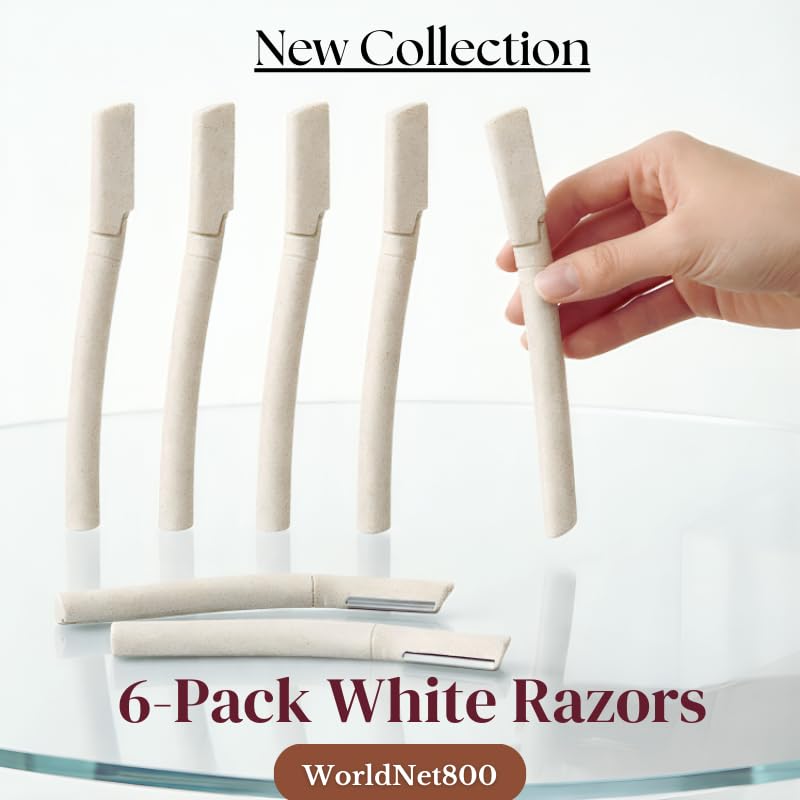 6‑Pack White Disposable Razors, Smooth Shave for Men & Women, Travel & Everyday Use, Single‑Use Shaving Tool, Portable Travel Kit image 5