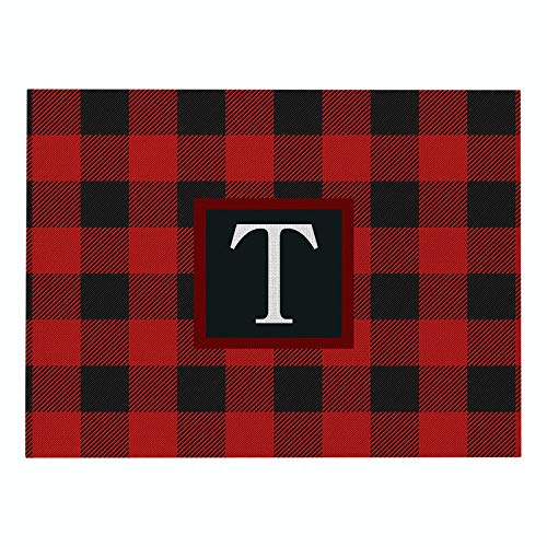 MingMingA Mantel Individual Antideslizante De Serie De Celosía De Letras 45 * 30 cm (4 Fundas) T