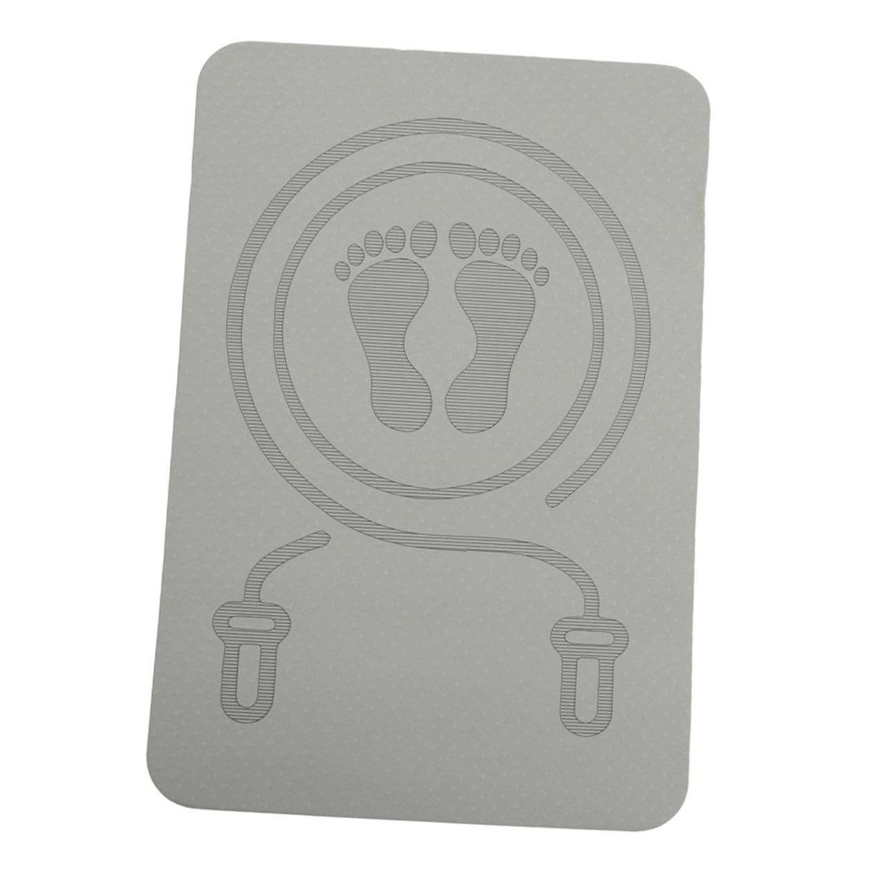 NAMOARLY Portable Non Slip Yoga Skipping Mat Quiet Sports Pad for Indoor Workouts Multi Function Exercise Mat Thick Tpe Cushion Comfortable Surface Grey