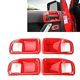 RT-TCZ Car Door Handle Bowl Cover Decor Trim JK Accessories for 2011-2018 Jeep Wrangler JK 4-Door...