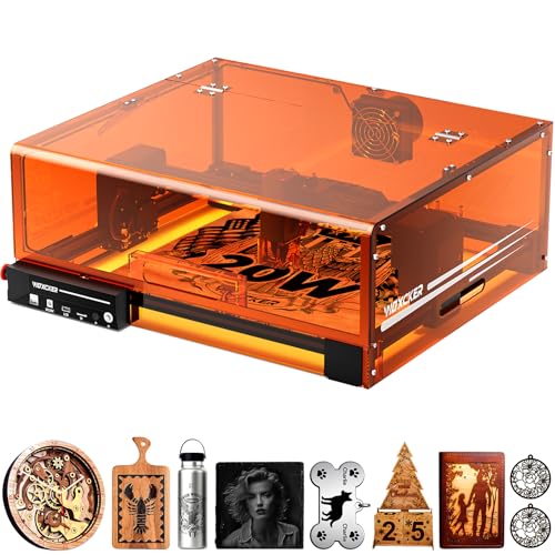 Machine de gravure laser 20W, modèle L2 MAX incluant un graveur laser, machine CNC haute précision (découpeuse laser), pour graver et découper bois, métal et verre....