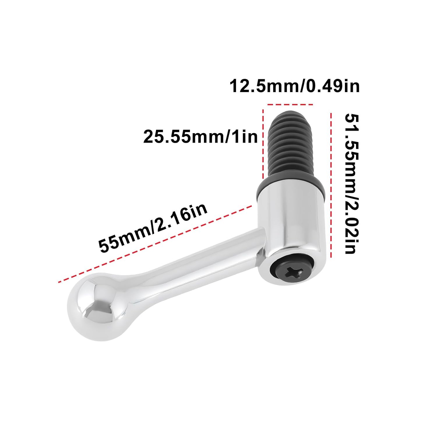 2pcs 1/2inch Thread Table Lock Bolt Handle Compatible with Bridgeport Milling Machine