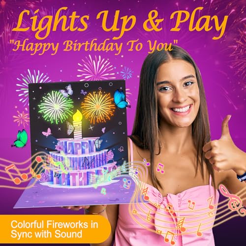 Birthday-Cards-for-Women-3D-Music-Light-Firework-Birthday-Cards-Pop-Up-Cake-Blowable-Candle-Happy-Gift-Birthday-Cards-Greeting-Cards-for-Women-Mom-Wife-Flowers-Butterfly