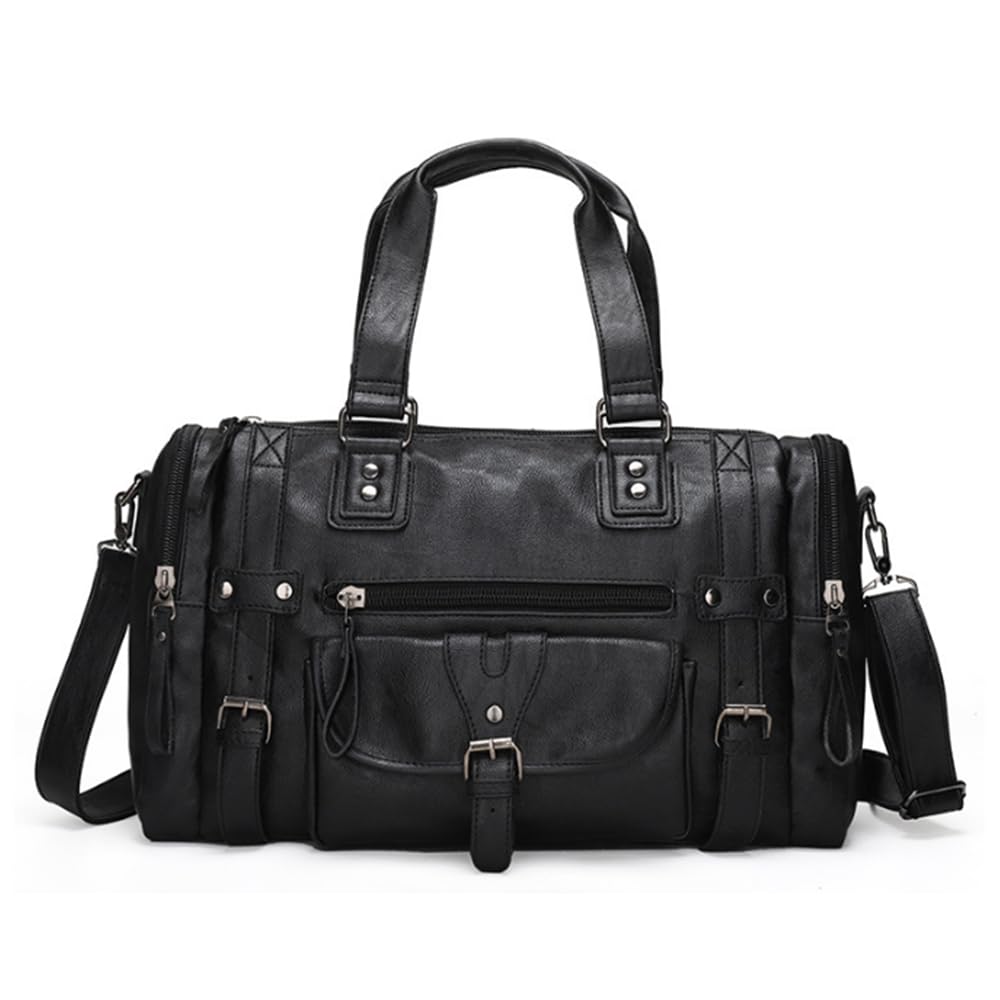Bolso de mano y bolso de mano de piel sintética para viaje, bolso de hombro