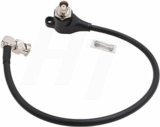HangTon 20cm SDI Protector Surge Over-Voltage Circuit Protection 12G 3G SDI Video Galvanic Isolator Right Angle BNC Cable for RED Komodo Alexa Blackmagic Camera Atomos Monitor (Black)