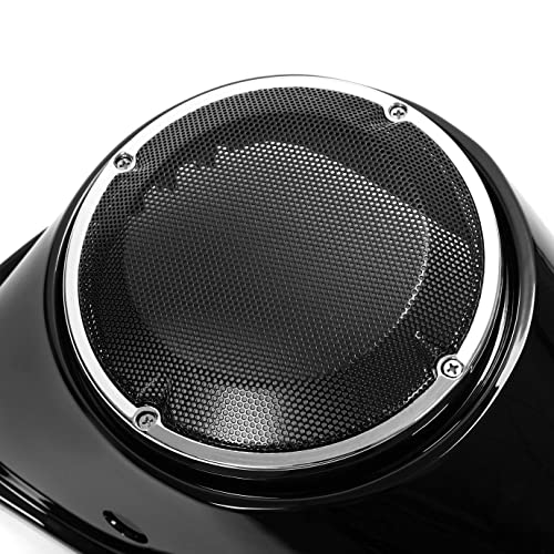 Tapa de alforja para altavoz Kojem, compatible con modelos Touring 2014-2022 FLT, FLHT, FLHTCU, FLHRC, Road King, Road Glide, Street Glide, Electra Glide y Ultra-Classic, par negro, 2 piezas miniatura 3
