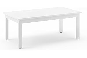 LUE BONA White Wicker Coffee Table: Own Your Outspacious Outdoor Haven!