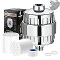 20 Stage Shower Head Filter is Designed for Hard Water with 2 Replaceable Cartridges and 1 High Output Shower,Effectively Removes Chlorine, Fluoride,Promoting Healthier Skin and Hair