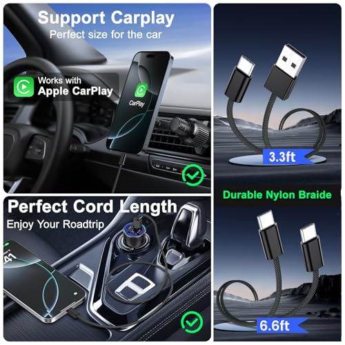 Car Charger USB C, 4-Port 65W USB C Car Charger Adapter Fast Charging - image 6