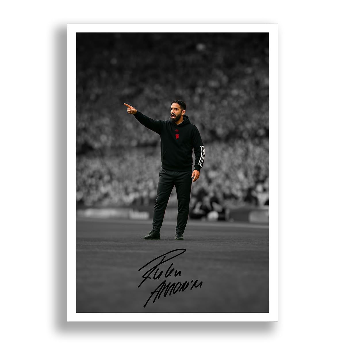 Ruben Amorim Manchester United manager Signed Photo Poster Print Picture Display Autograph Memorabilia for football fans Gift Man Utd (A4 poster only)