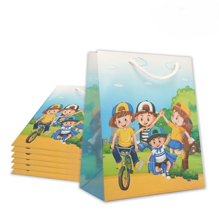 ARTEK Premium Play Group Kids Gift Bags - (Pack of 10) | Eco-Friendly Polypropylene Return Gift Bags | Non-Tearable & Waterproof | Ideal for Return Gifts - 9 X 4 x 7.5 inch (B0CVSCM1V8) Amazon Price History, Amazon Price Tracker