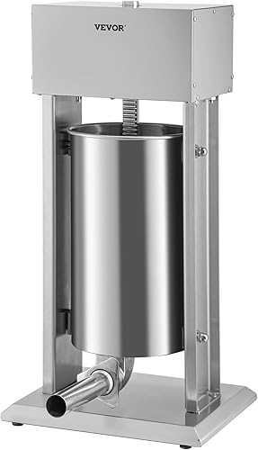 Miniatura 70 de VEVOR Relleno de salchichas, capacidad de 22 libras/10 L, relleno eléctrico de salchichas de acero inoxidable 304, relleno eléctrico vertical
