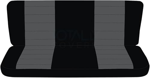 Totally Covers Compatible con fundas de asiento de camión de dos tonos Ford F-150 Super Cab 1997-2003 (banco dividido trasero 4060) negro y carbón