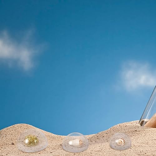 Miniatura 7 de 4 unidades de cúpula de cristal pequeña cúpula de cristal de la pantalla de cúpula de cúpula de forma media redonda sin base soporte de exhibición
