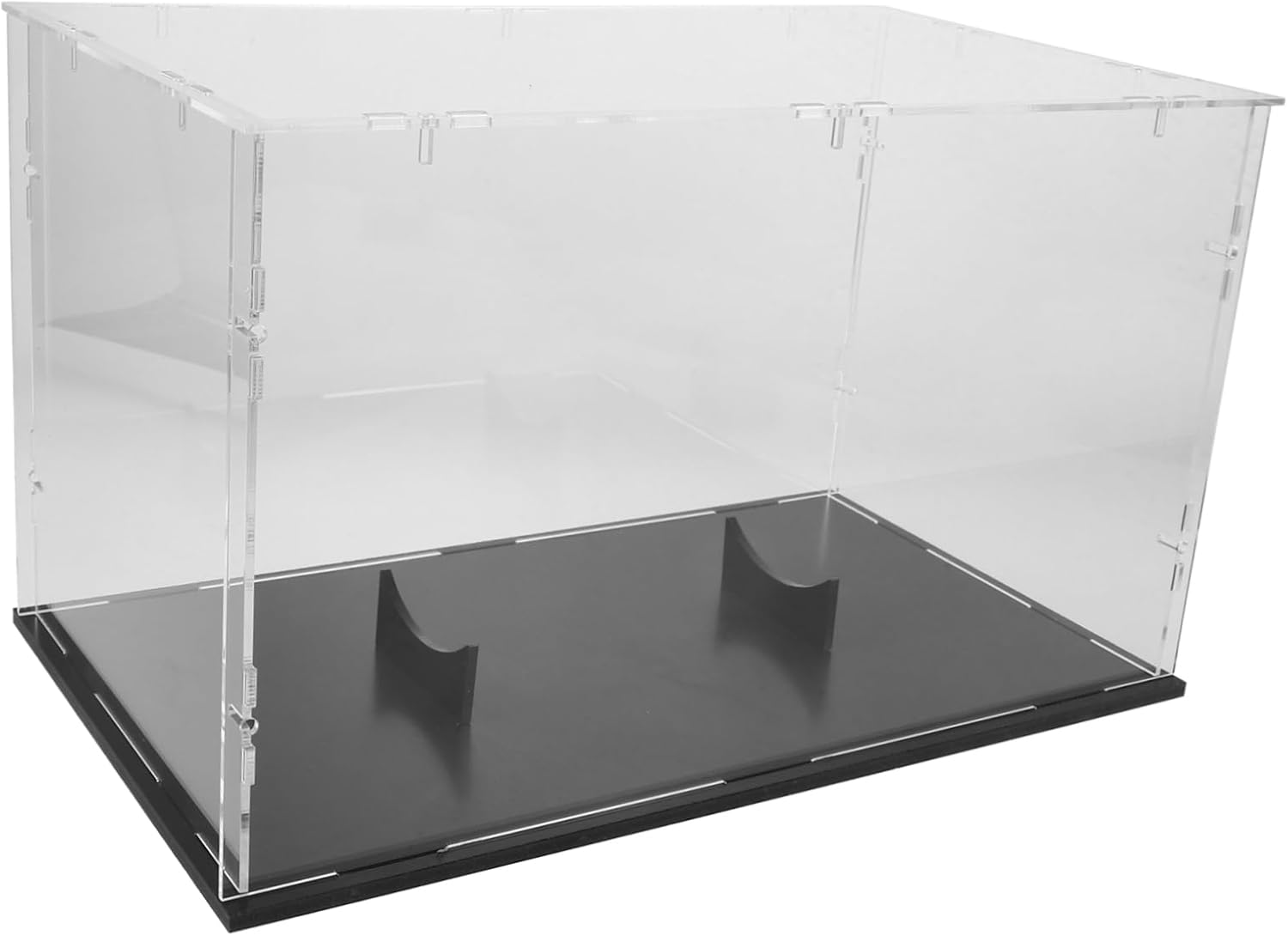 Ciieeo Acrylic Rugby Ball Display Case Transparent Multi-use Showcase with Stable Base for Home and Office Storage Quick Access to Memorabilia