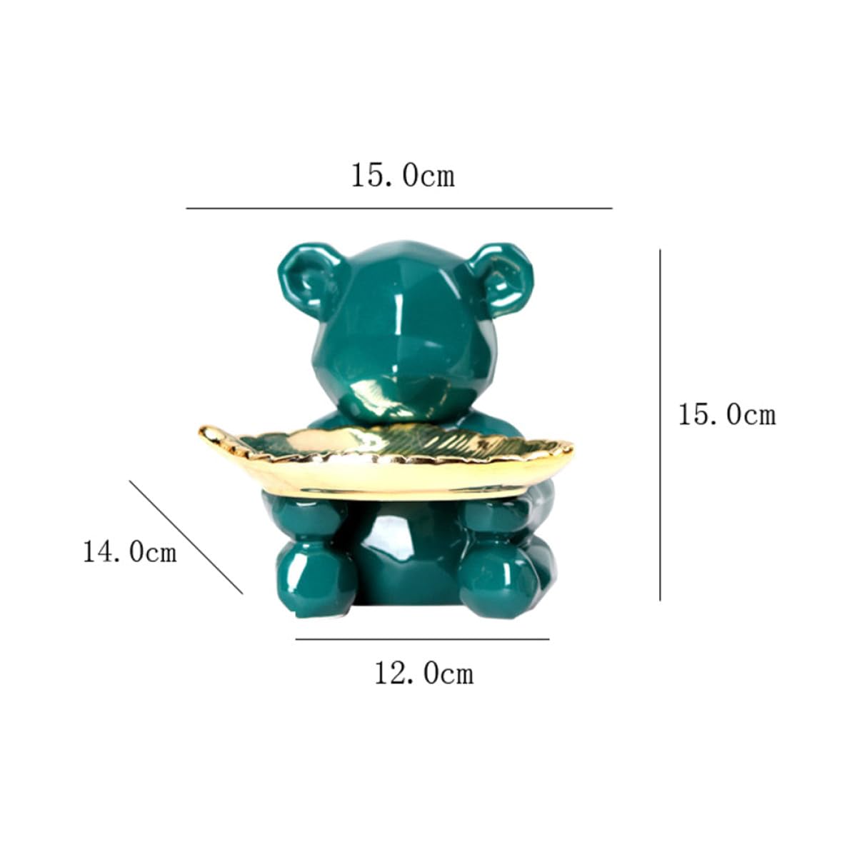 Beaupretty Vassoio Porta Gioielli in Ceramica Verde Multifunzionale, Elegante e Creativo, per Esposizione e Conservazione di Gioielli in Occasioni come Matrimoni e Anniversari